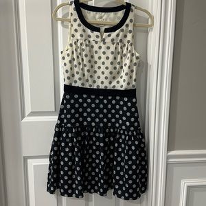 Fully lined polka dot dress